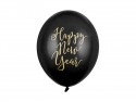 6 Ballons 30 cm - Happy New Year - Noir Pastel