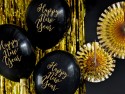 6 Ballons 30 cm - Happy New Year - Noir Pastel