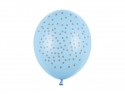 50 Ballons 30 cm - Pois - Bébé bleu pastel