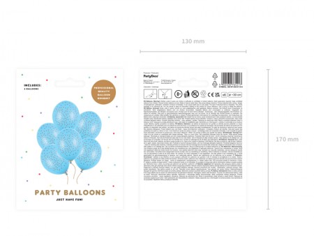 6 Ballons 30 cm - Pois -...