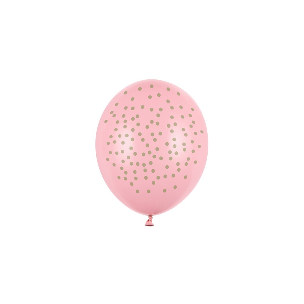 50 Ballons 30 cm - Pois - rose pastel