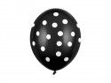 50 Ballons 30 cm - pois - noir pastel