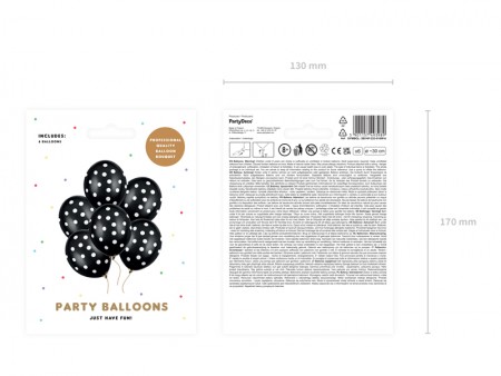 6 Ballons 30 cm - pois -...