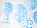 6 Ballons 30 cm - Pois - Pastel Baby Blue