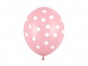50 Ballons 30 cm - Pois - Bébé rose pastel