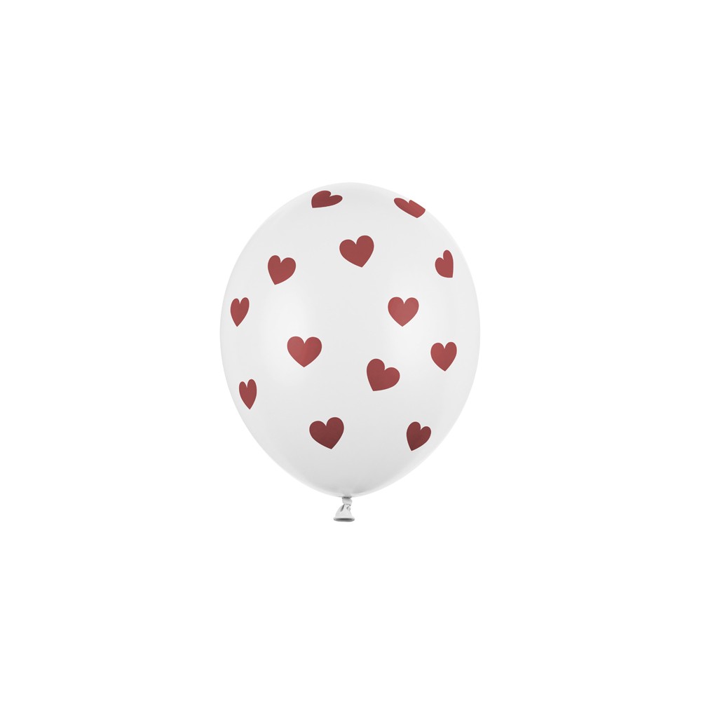 50 Ballons 30 cm - coeurs - Pastel Pure White