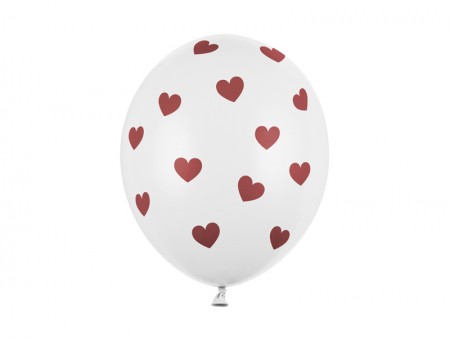 6 Ballons 30 cm - coeurs -...