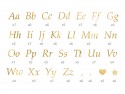 Autocollants lettre - or