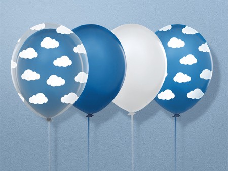 50 Ballons 30 cm - nuages -...
