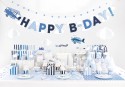 6 Ballons 30 cm - Nuages - bleuet pastel