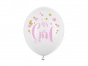 6 Ballons 30 cm - It's a Girl - Blanc pur pastel