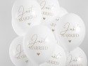 50 Ballons 30 cm - Just Married - Blanc pur pastel