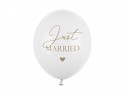 6 Ballons 30 cm - Just Married - Blanc pur pastel