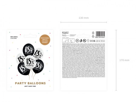 6 Ballons 30 cm - 18ème...