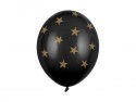 6 Ballons 30 cm - étoiles - noir pastel