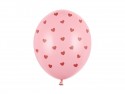 6 Ballons 30 cm - Coeurs - rose pastel