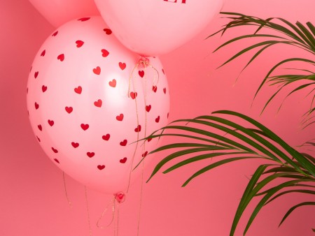 6 Ballons 30 cm - Coeurs -...