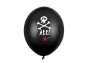 6 Ballon 30 cm - Pirates - Noir Pastel