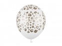50 Ballons 30 cm - tachetés - pastel - blanc pur