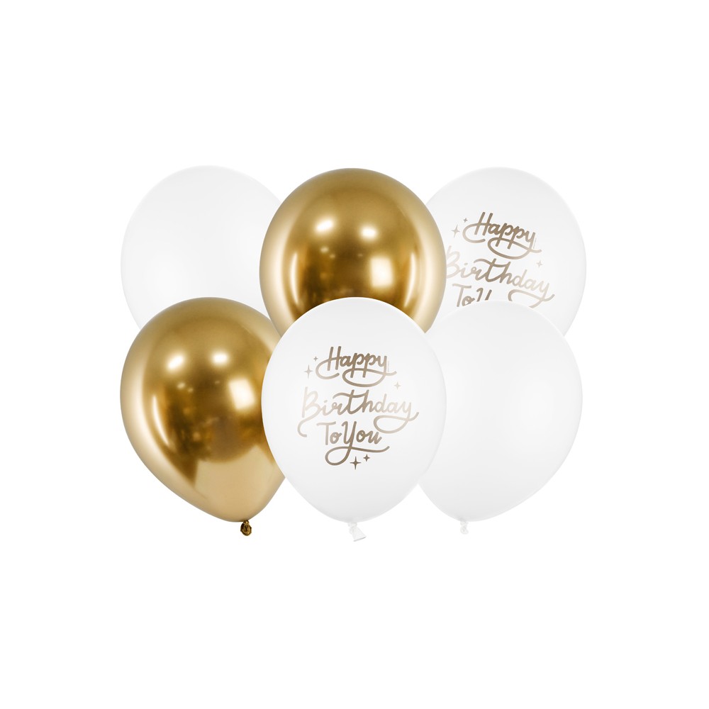 6 Ballons 30 cm - Happy Birthday To You