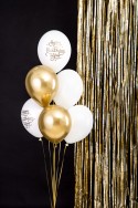 50 Ballons 30 cm - Happy Birthday To You - pastel - Pure White