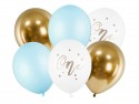 6 Ballons 30 cm - Un - pastel - bleu clair