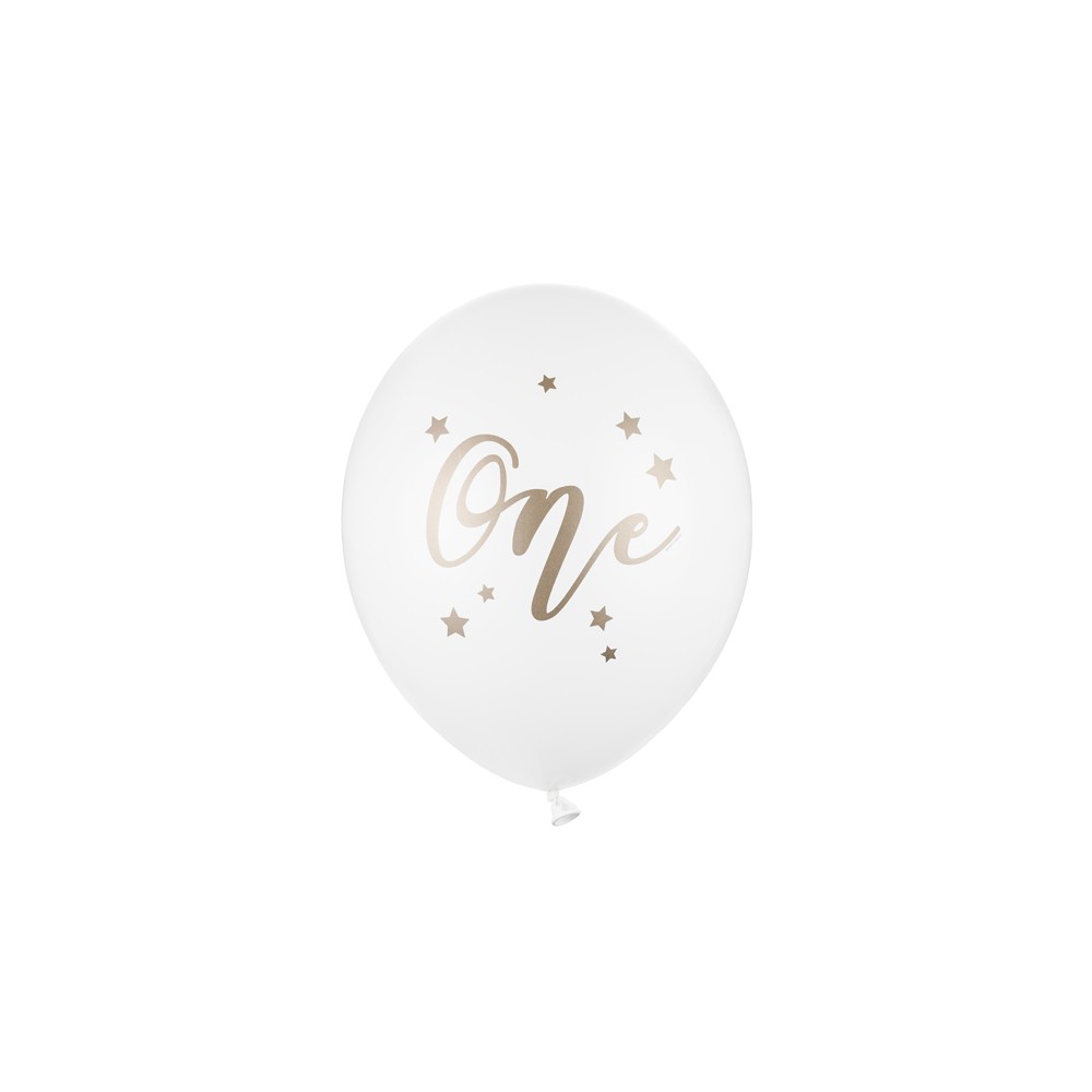 50 Ballons 30 cm - Un - pastel - blanc pur