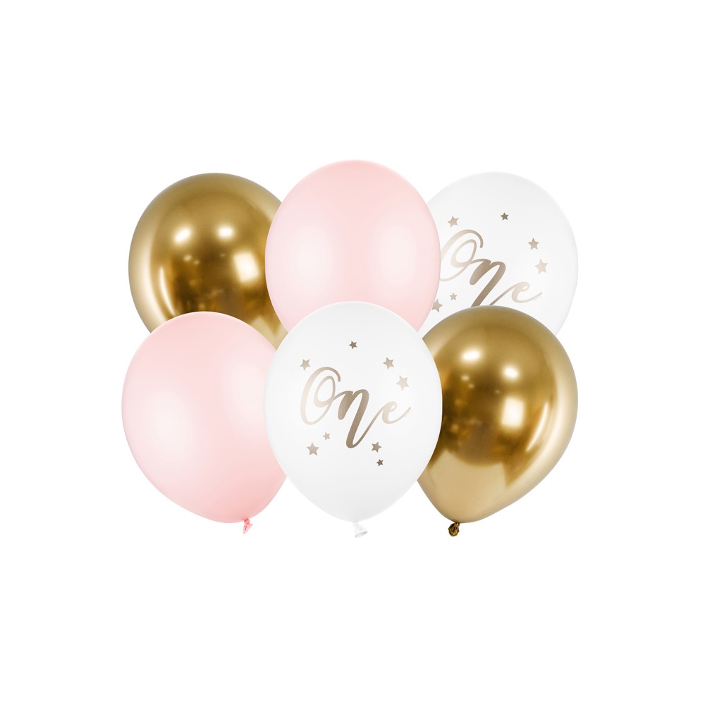 6 Ballons 30 cm - Un - pastel - rose pâle