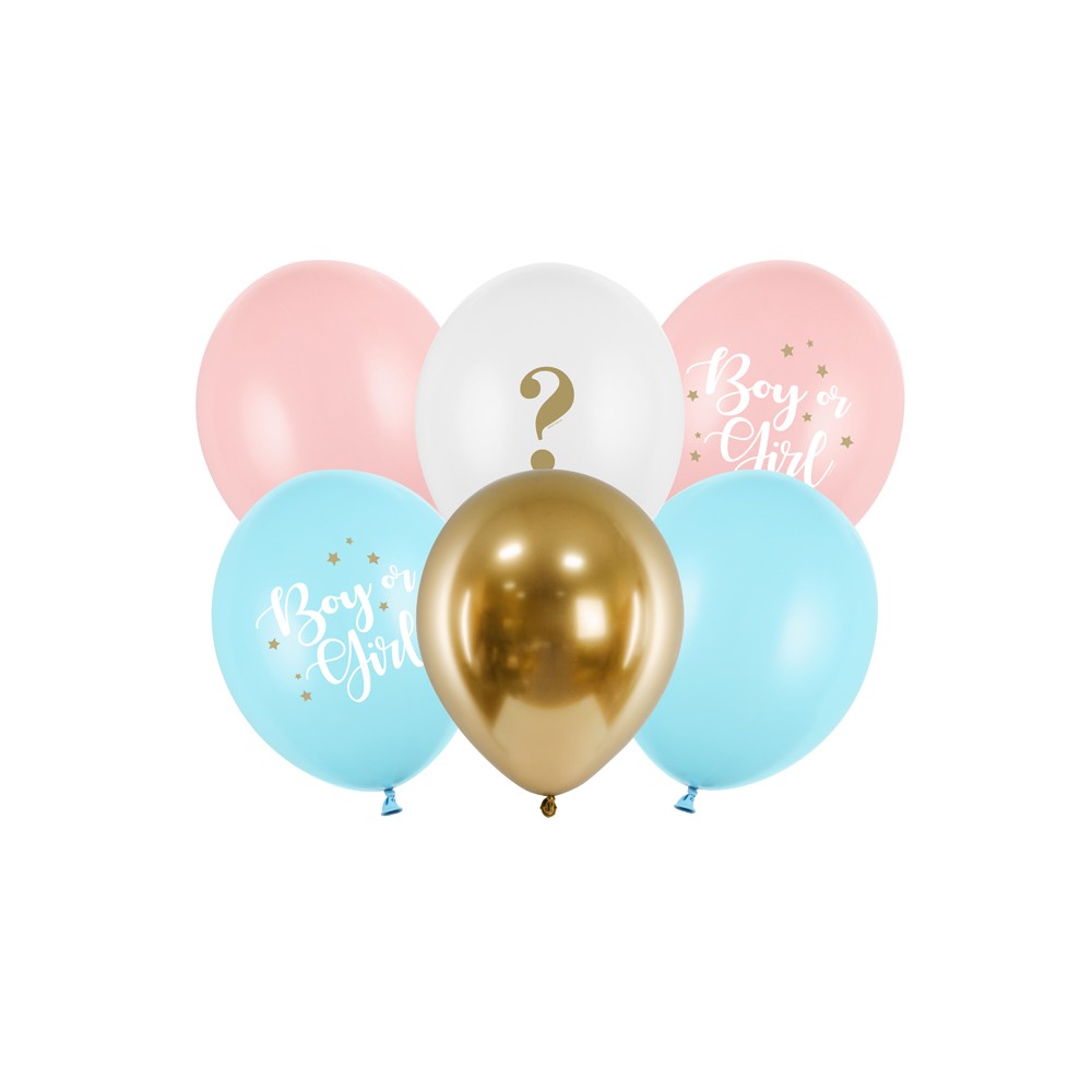 6 Ballons 30 cm - Boy or Girl -