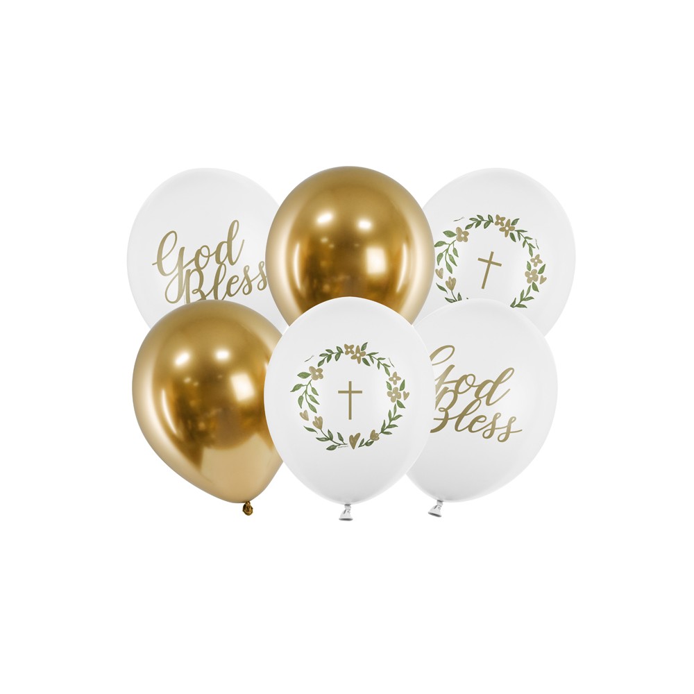6 Ballons 30 cm - God Bless