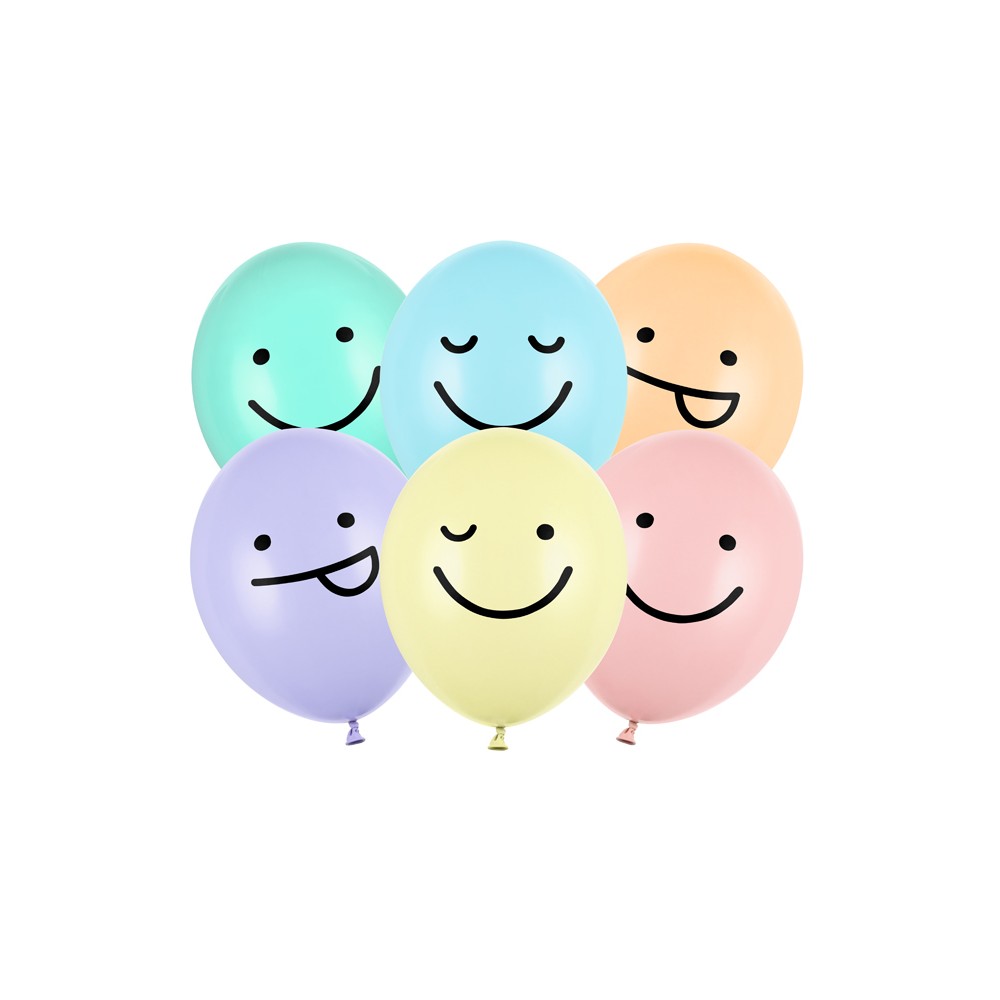 50 Ballons Strong 30 cm - visages souriants