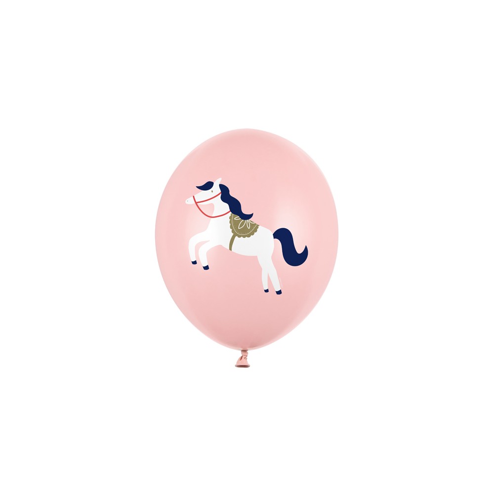 6 Ballons 30 cm - - cheval - Pastel Pale Pink