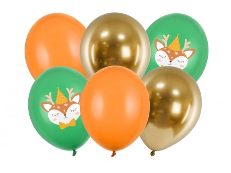 6 Ballons 30 cm - Cerf