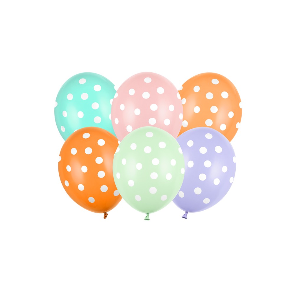 6 Ballons 30 cm - pois