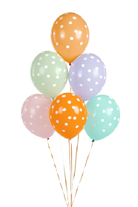 6 Ballons 30 cm - pois