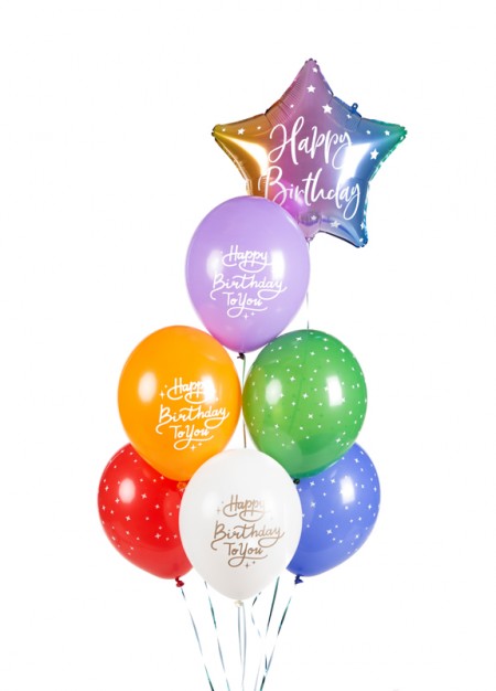 6 Ballons 30 cm - Happy...