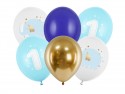 6 Ballons 30 cm - 1 anniversaire - Pastel light blue