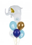 6 Ballons 30 cm - 1 anniversaire - Pastel light blue