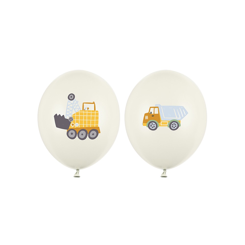 50 Ballons 30 cm - Véhicules de construction - melangé