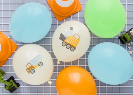 6 Ballons 30 cm - Véhicules...