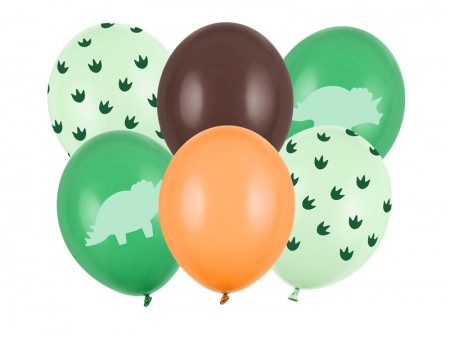 6 Ballons 30 cm - Dinosaure