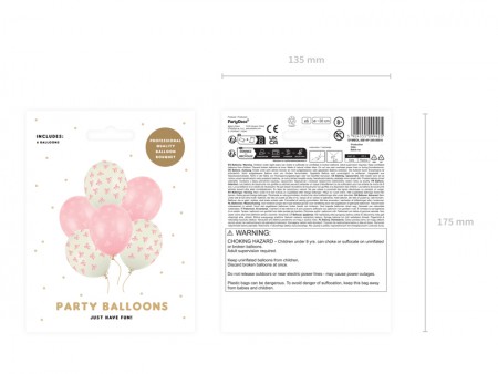 6 Ballons 30 cm - Nœuds