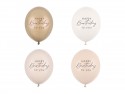 50 Ballons 30 cm - Happy Birthday - mix beige