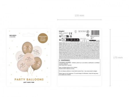 6 Ballons 30 cm - Happy...
