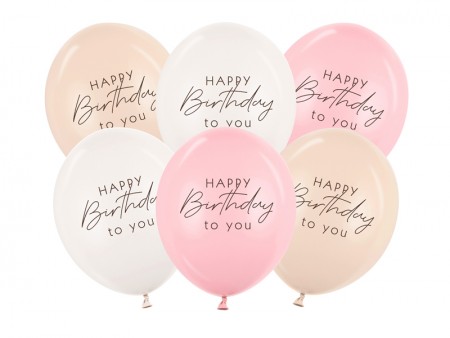 6 Ballons 30 cm - Happy...