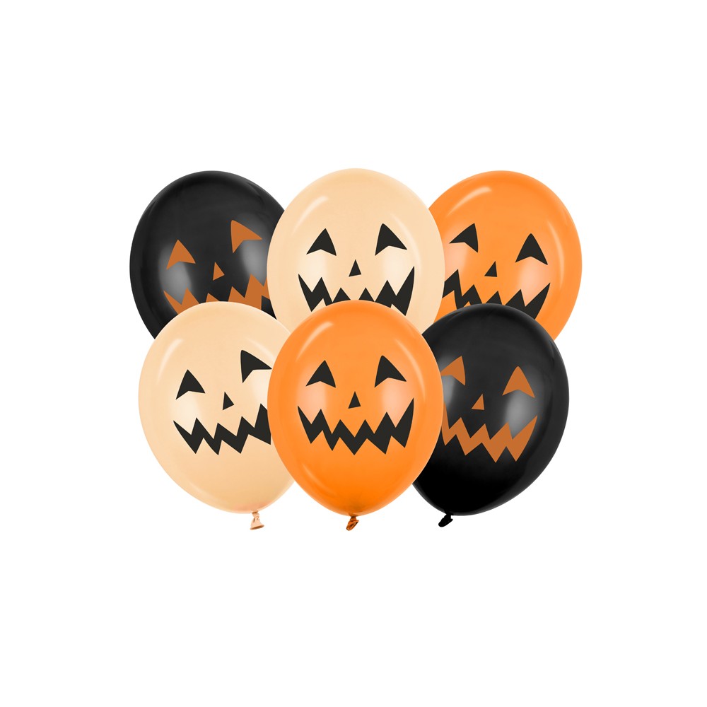 6 Ballons 30 cm - Citrouilles