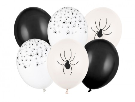 6 Ballons 30 cm - Araignées