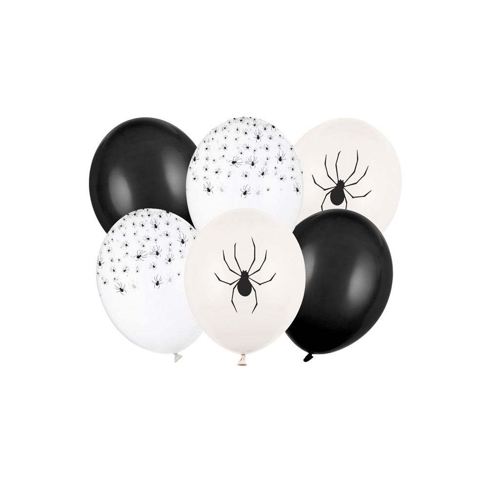 6 Ballons 30 cm - Araignées