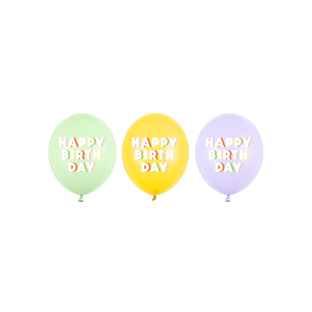 50 Ballons 30 cm - Happy Birthday