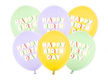 6 Ballons 30 cm - Happy...